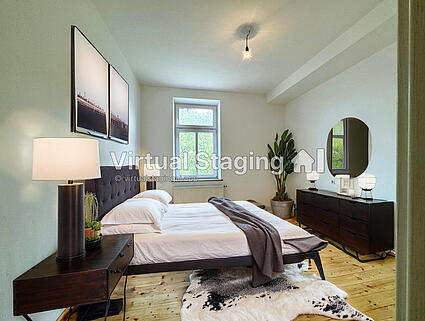 helles Schlafzimmer "Staging"