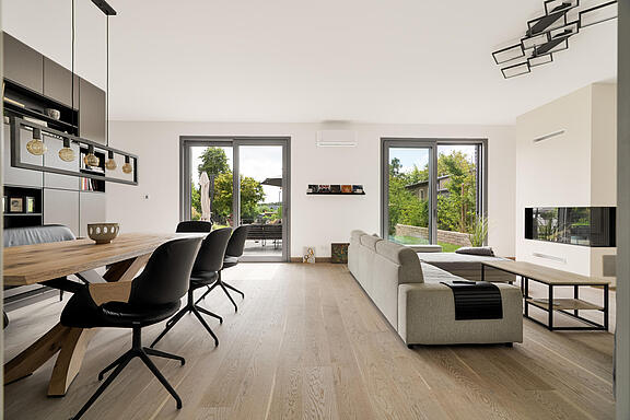 Wohnzimmer Musterhaus