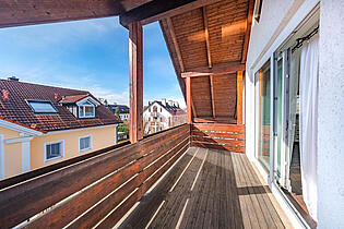 ein weiterer ruhiger Balkon im DG zum Entspannen