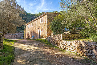 Finca with pool Bunyola Mallorca garden mountain views