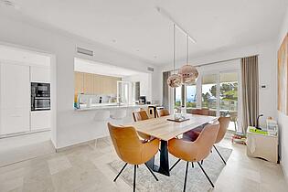 Dining area in a villa for sale