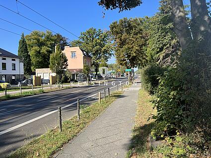 Straße vor dem Grundstück