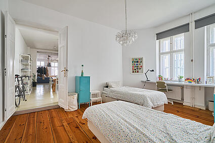 Schlafzimmer, welches geschlossen werden kann