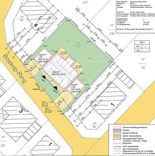 Lageplan mit Teilung