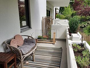 Gemütlicher West Balkon 