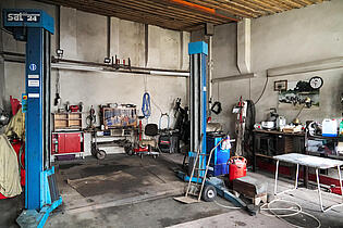 Remise als Werkstatt benutzt