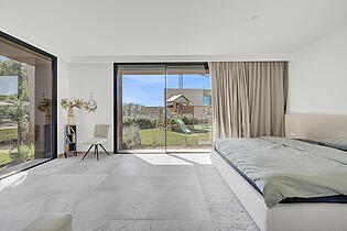 Bedroom in a modern villa for sale