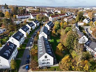 Herbstliche Gangenhofersiedlung.