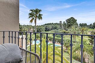 Terrace with a pool views 