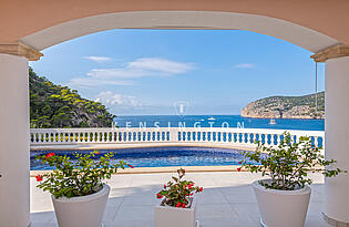 Villa in Camp de Mar terrace and pool