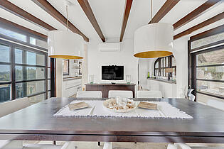 Dining area in a villa for sale