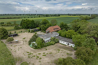 Stallgebäude und Koppel