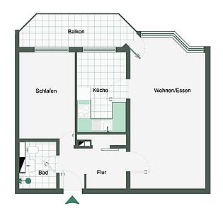 Grundriss 1. OG hinten links