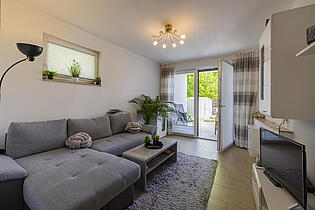 WE3 Wohnzimmer mit Terrasse