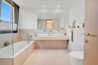 Master bathroom in a villa for sale