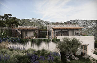 Fassade Moderne Villa Costa d´en Blanes