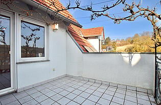 Idyllischer Balkon