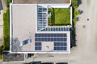 Ausbaufähige Solaranlage auf dem Dach