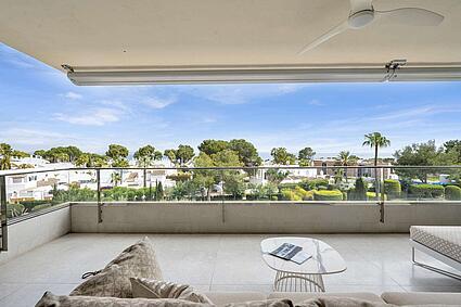 Sea view terrace in Sol de Mallorca