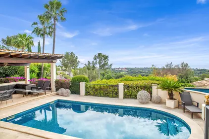 Swimming pool in a villa for sale