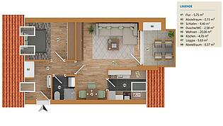 Grundriss Visualisierungsbeispiel