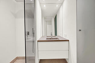 Bathroom in a modern apartment for sale 