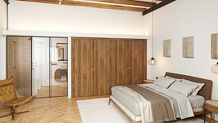 Wohnung mit Terrasse in der Altstadt von Palma- Schlafzimmer 