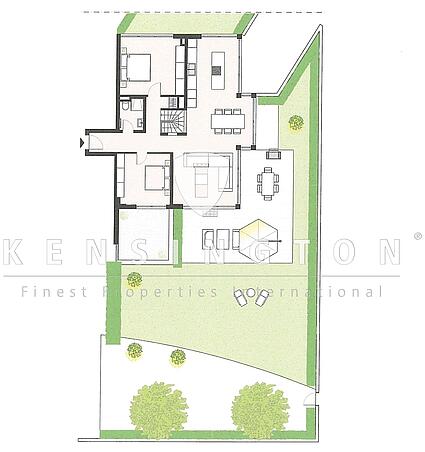 Alternativer EG-Grundriss / 4-Zimmer-Wohnung