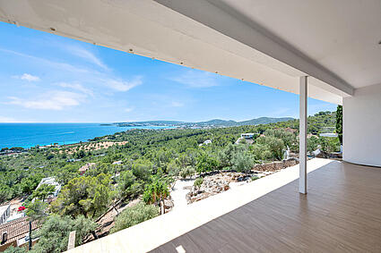 Covered terrace with views villa Costa d'en Blanes