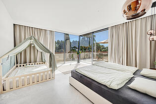 Master bedroom with a sea view terrace