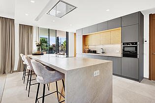 Open kitchen in a villa for sale