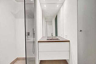 Bathroom in a modern apartment for sale 