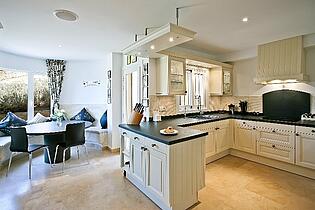 Kitchen in sea view villa in Sol de Mallorca