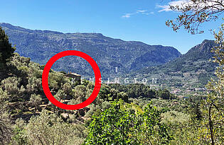 casa de campo en Sóller localización