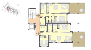 1st floor plan 2 beds 2 bath