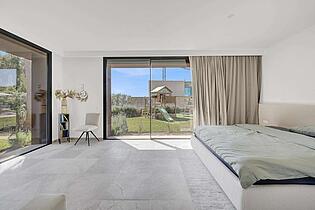 Bedroom in a modern villa for sale