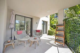Porch area villa Costa d´en Blanes