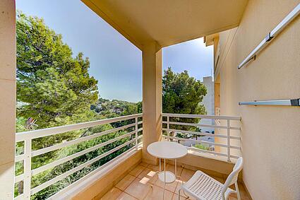Terrace in apartment with sea views