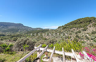 casa de campo en Sóller vista a la montaña