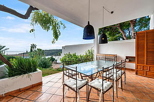 Terrace with sea views in Sol de Mallorca