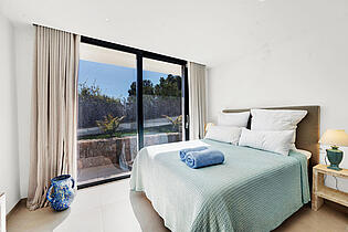 Bedroom in a sea view villa in Costa den Blanes