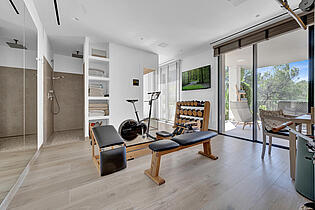 Gym room villa Costa d´en Blanes