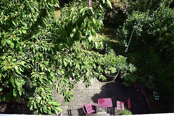 Blick vom Balkon
