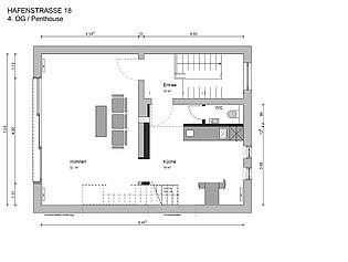 Grundriss Penthouse 4. OG