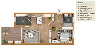 Grundriss Visualisierungsbeispiel