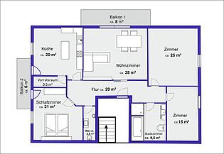 Grundriss Wohnung