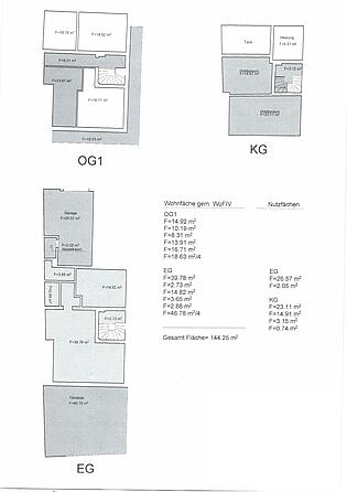 Grundrisse + Wfl. Berechnung